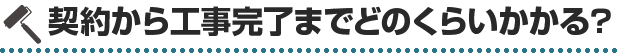 契約から工事完了までどの位かかる？